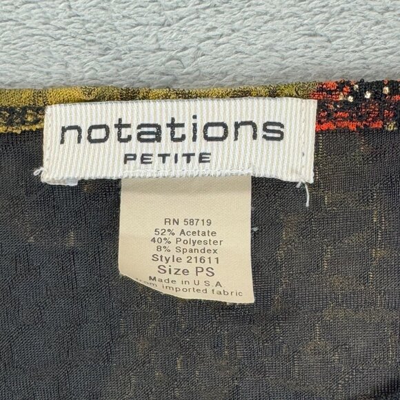 Vintage Notations Petite S Whimsigoth Celestial Moody Shirt Stretch Y2K USA Made - Picture 4 of 8